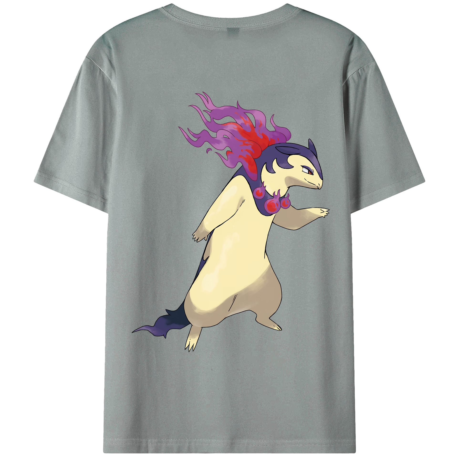 （画像用） ポケットモンスター Pokémon 綿100％ メンズ半袖Tシャツ（バックプリント） 通気性